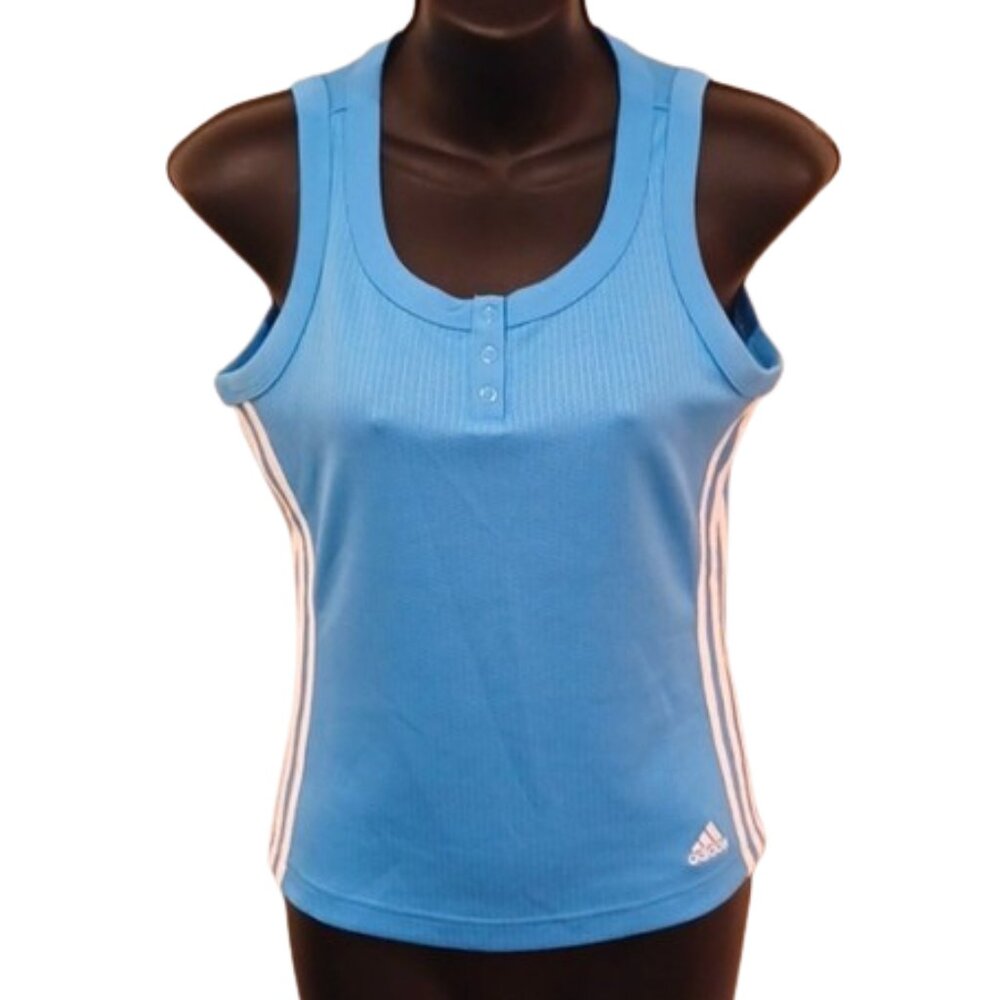 Adidas Classic Stretch Poly 3 Button Tank- Sz. Sm